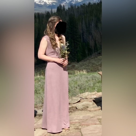 Birdy Grey Shamin Dress Dark Mauve Crepe size M - Picture 3 of 4